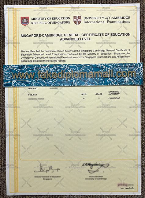 Singapore Gce A Level Certificate How To Get It Best Site To Buy