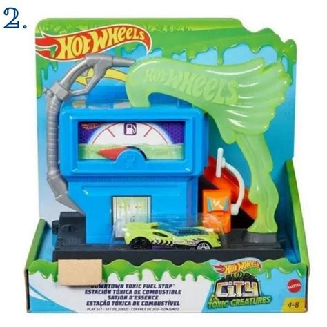 Hot Wheels City Pista Delegacia De Pol Cia Esta O T Xica Loja De Hamb Rguer Mattel
