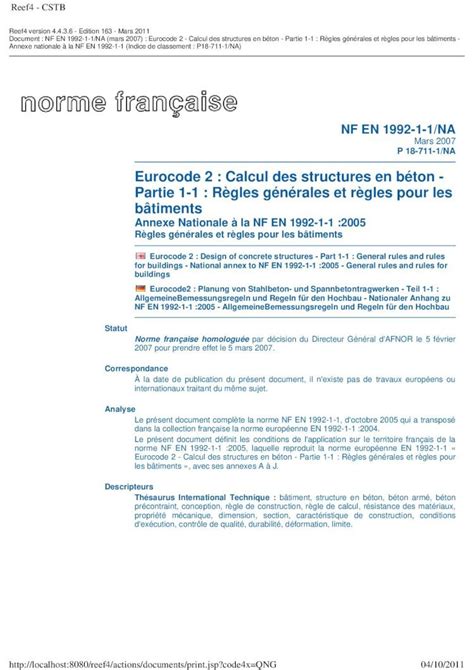 PDF Eurocode 2 calcul des structures en béton partie 1 1 an règles