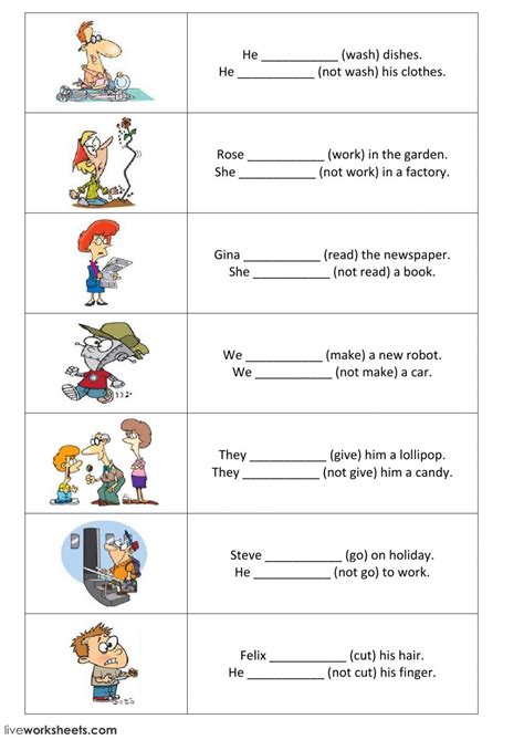 Present Simple Exercises Online Elementary Present Simple Qu