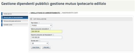 Mutuo Inpdap Calcolo Rata E Simulazione Ammortamento