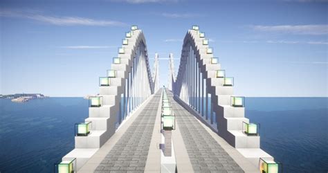 THE WAVE - Modern Suspension Bridge Minecraft Project