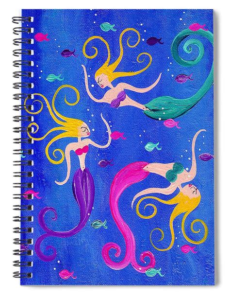 Blowing Bubbles Mermaids Spiral Notebook River To Sea Gallery