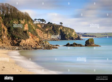 Duporth Beach near Charlestown in Cornwall Stock Photo - Alamy