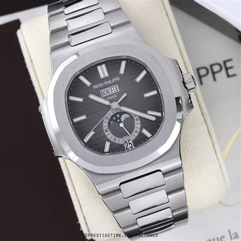 Pre Owned Patek Philippe Nautilus Annual Calendar Moonphase 5726 1a 001