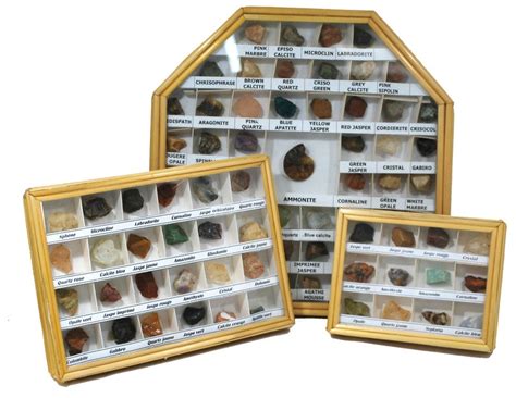 Gemstone Collection Box Vintage Mineral Specimen Sample Gift Etsy