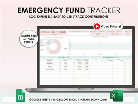 savings tracker emergency fund tracker savings challenge savings goal