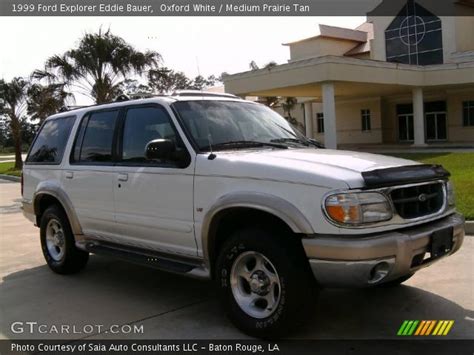 Oxford White 1999 Ford Explorer Eddie Bauer Medium Prairie Tan Interior