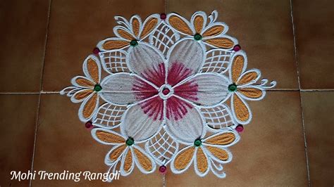 Simple Daily Rangoli Easy Kolangal Small Kolangal Kolam With Dots