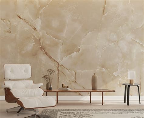 Beige Marble Wallpaper, Exclusive Wall Mural