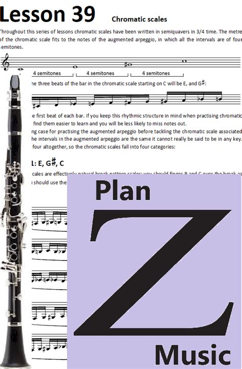 Clarinet Lesson 39 Chromatic Scales Plan Z Music