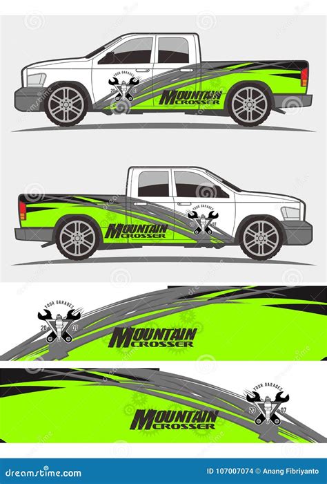 Truck And Vehicle Stickers Graphics Kits Design Vector Illustration ...