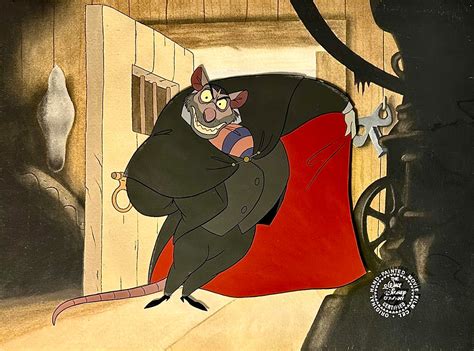 Original Production Animation Cel Of Professor Ratigan From The Great