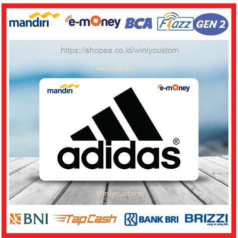 Jual Kartu Emoney E Toll Brand Adidas Hitam E Money Mandiri Flazz Bca