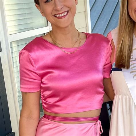 Zara Tops Zara Hot Pink Barbie Pink Backless Crop Top Poshmark