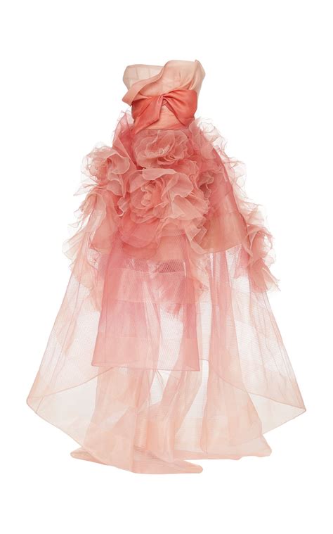 Bow Embellished Silk Organza Gown By Marchesa For Preorder On Moda