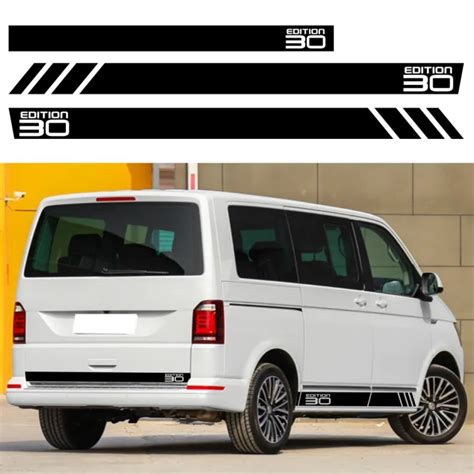 Fashionable Stripe T Version Of Car Door Side Skirts Sticker Is