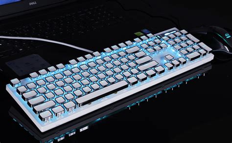 Camiysn Typewriter Style Mechanical Gaming Keyboard White Retro Punk