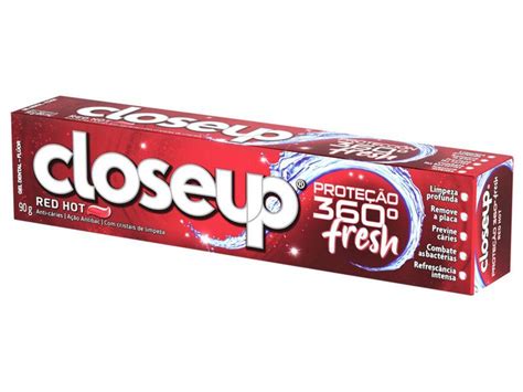 Creme Dental em Gel Close Up Proteção 360º Fresh Red Hot 90g