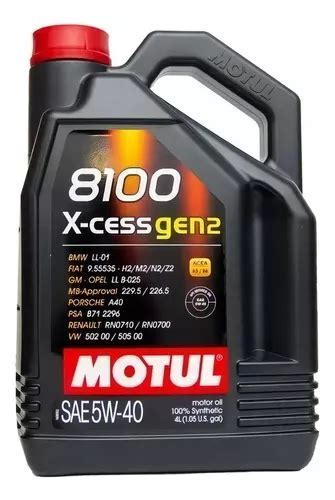 Aceite para motor Motul sintético 5W 40 para autos pickups suv de 1