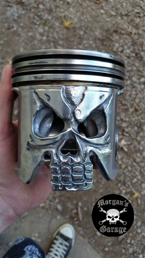 Skull Piston From Morgan S Garage Metal Art Skull Art Welding Art