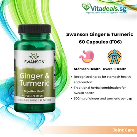 Qoo10 Swanson Full Spectrum Ginger Turmeric 60 Capsules F06