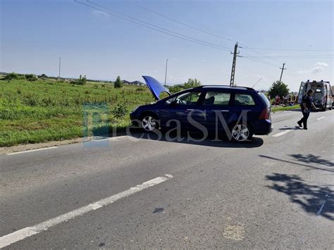 FOTO VIDEO Accident foarte grav în Satu Mare Mașină răsturnată în