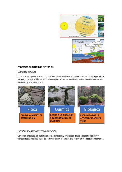 SOLUTION El relieve y los procesos geológicos externos biología