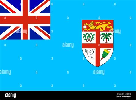 National flag of Republic of Fiji . original colors and proportion ...