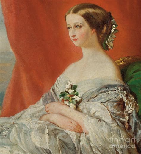 Portrait Of Empress Eugenie By Painting By Franz Xaver Winterhalter