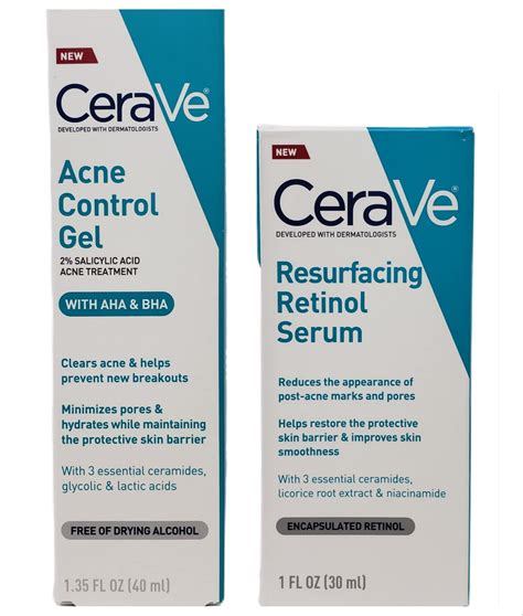 Acne Treatment Bundle Cerave Resurfacing Retinol Serum 1 Fl Oz