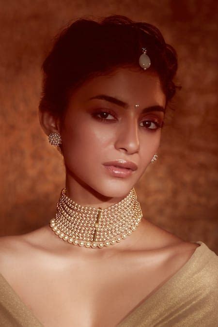 Buy Ivory Pearls Multi Layered Choker By Tarun Tahiliani Online At Aza