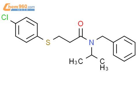 881940 61 0 N Benzyl 3 4 Chloro Phenylsulfanyl N Isopropyl