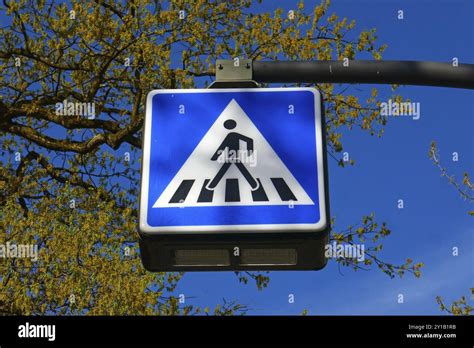 Zebra crossing sign Stock Photo - Alamy