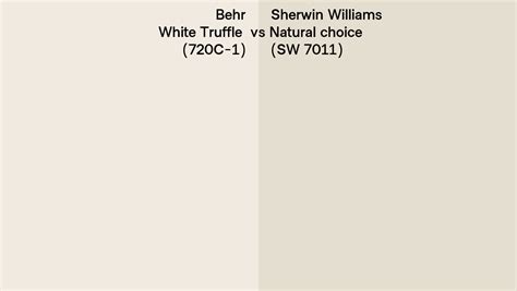 Behr White Truffle 720C 1 Vs Sherwin Williams Natural Choice SW 7011