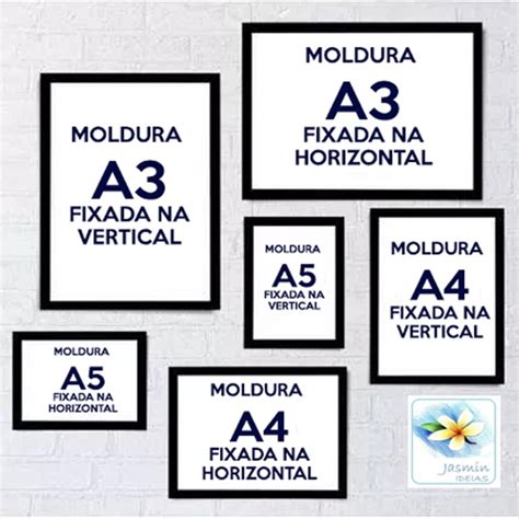 Kit 6 Molduras Quadro Madeira LAQUEADA Vidro Foto Poster No Elo7