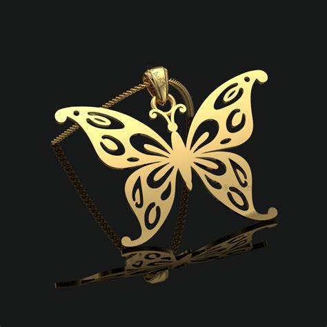 Petite Butterfly Gold Pendant