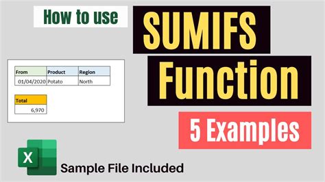 Sumifs Function In Excel How To Use Sumifs Function With 5 Examples