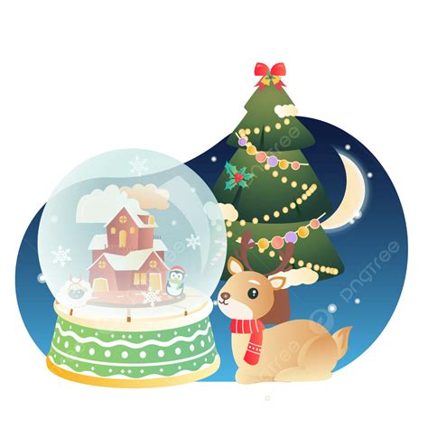 Christmas Crystal Ball Vector Design Images Elk Crystal Ball Christmas