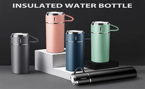 FunBlast Stainless Steel Vacuum Flask Set Insulated Thermos With Cups For Tea And Coffee Hot