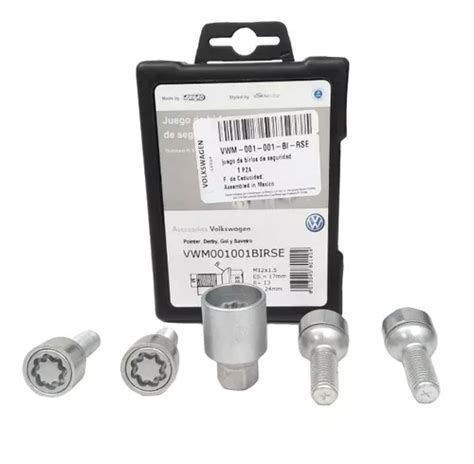 Set Birlos De Seguridad Gol Vw Golf Jetta A A Pointer Orig Meses