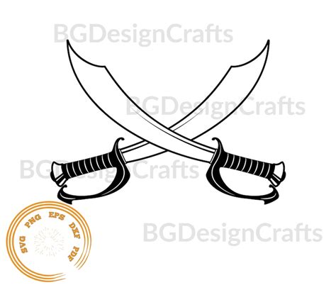 Sword Svg Sabre Svg Saber Svg Sabres Svg Crossed Sabres Svg Dxf