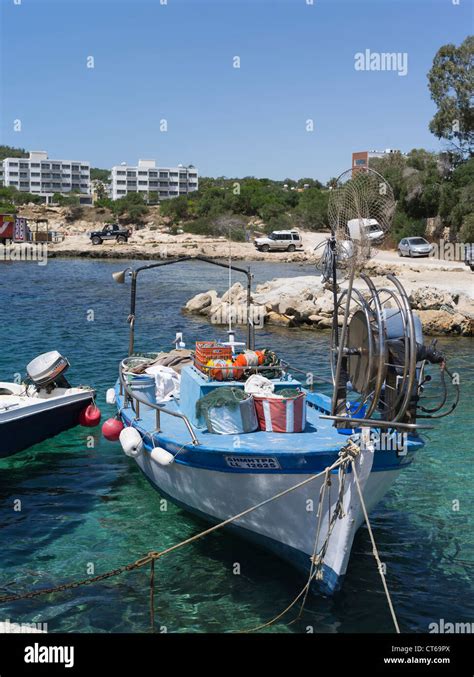 Dh Nissia Bay Protaras Cyprus Cypriot Fishing Boats Moored Greek Boat