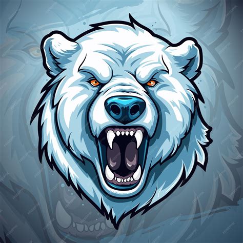 Premium Vector Modern Polar Bear Mascot Logo Design Vector