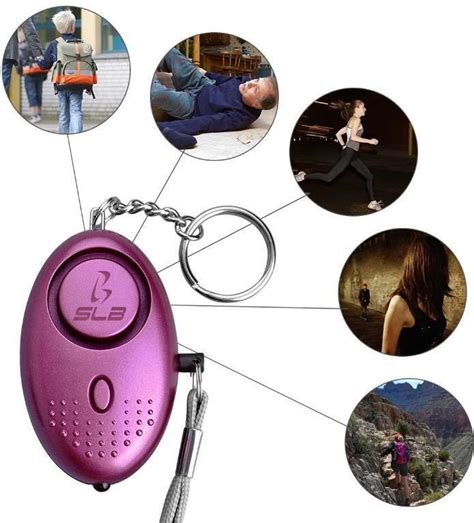 KNM Personal Alarm SLB 3 Pack Security Alarms Keychain With LED