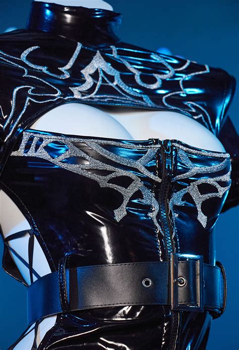 Halloween N Automata Dress And Gloves With Thigh Socks B Derivative Punk Sexy Lingerie Top