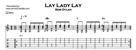 Bob Dylan Lay Lady Lay Guitar Lesson Tab And Chords Jgb