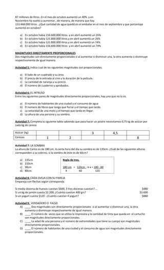 Guia Proporcionalidad Directa Pdf