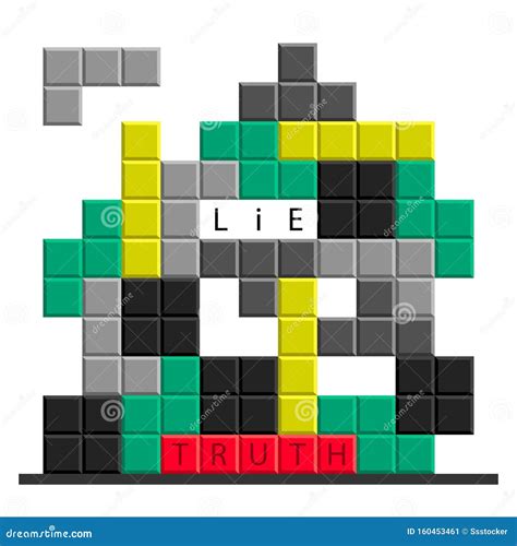 Trugh or Lie Puzzle Crossword Stock Vector - Illustration of blue
