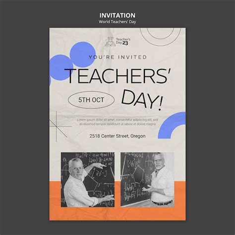 Free Psd World Teacher S Day Invitation Template